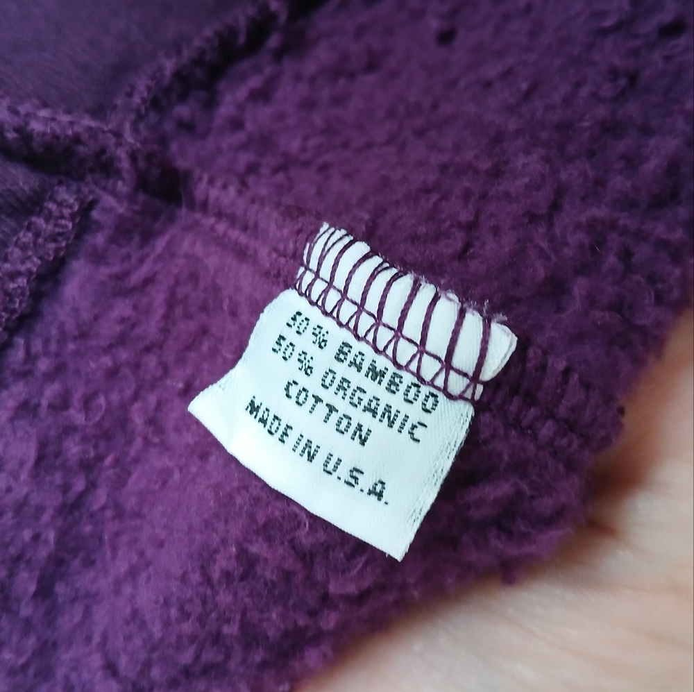 🏷️ Bryn Walker Women's Top Purple Open Front Sweater Cardigan #0306 - Picture 5 of 12